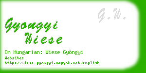 gyongyi wiese business card
