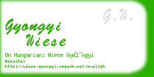 gyongyi wiese business card